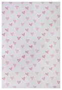 Fehér-rózsaszín gyerek szőnyeg 160x235 cm Hearts – Hanse Home