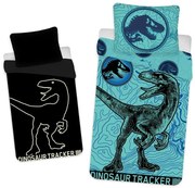 Pamut gyerek egyszemélyes ágyneműhuzat, világító hatással 140x200 cm Jurrastic World - Jerry Fabrics