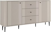 Vesper komód 160 cm fiókokkal lábakon - kasmír / fekete lábak
