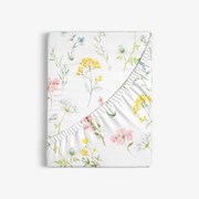 Goldea pamut körgumis lepedő deluxe - virágzó réti virágok 160 x 200 cm