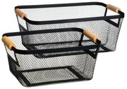 Fémhuzalos tárolókosár szett 2 db-os 33x21x14 cm – Casa Selección