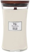 WoodWick Illatos gyertya nagy váza White Teak, 609 g