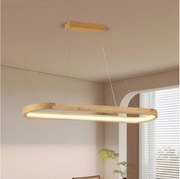 Brilagi - LED csillár kábelen UMEA WOOD LED/40W/230V 90x22 cm fa