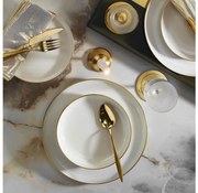 16 darabos fehér/arany porcelán étkészlet