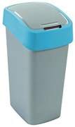 Billenős szelektív hulladékgyűjtő, műanyag, 45 l, CURVER, kék/szürke (UCF04)