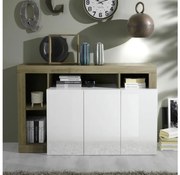 Komód LENOR fehér/barna