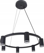 Mennyezeti Lámpa Függő Túlnyúlás 6x GU10 Fekete Paris Sanico Goldlux