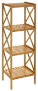 Natúr színű bambusz fürdőszobai polcos állvány 33x119 cm – Casa Selección