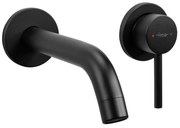 REA-B5332 - OWEN fekete falba süllyesztett mosdócsaptelep