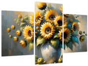 Kép – Napraforgós váza (90x60 cm)