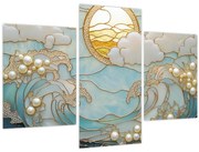 Kép - 3D gyöngyök az óceánban (90x60 cm)