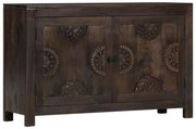 faragott tömör mangófa tálalószekrény 110 x 35 x 70 cm