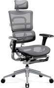 Ergonomikus irodai szék lábtartóval Normal Size, fekete-szürke: Diablo V-Master