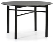 Junco fekete kerek étkezőasztal, ø 120 cm - Teulat