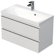 Fürdőszobaszekrény mosdóval SAT Cube Way 80x47,5x40 cm fehér matt CUBE3D802ZB