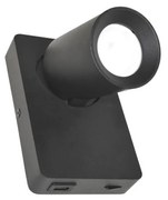 Fali spotlámpa TAFT 1xGU10/30W/230V USB fekete