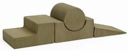 Khaki kordbársony habszivacs játszótér 4 db-os magasság 30 cm 45x170 cm Montessori – Meowbaby