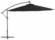 fekete konzolos napernyő alumíniumrúddal 350 cm