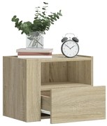 2 db sonoma tölgy színű fali éjjeliszekrény 45 x 30 x 35 cm