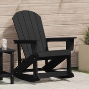 Adirondack hintaszék Fekete 73.5x92x90 cm HDPE