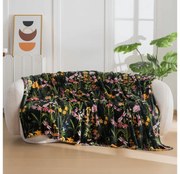 Mikroplüss pléd MYSTIC GARDEN, sötétzöld Méret: 200 x 220 cm