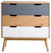 Cusco komód tömör borovi fenyőből, szélesség 80 cm - Marckeric