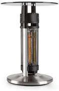 Primal Heat 65, hősugárzó, bisztró asztal, 1200 W, szén IR fűtőtest, LED, 65 cm, üveg