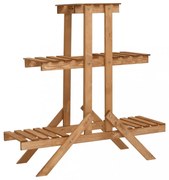fenyőfa virágtartó állvány 83 x 25 x 83 cm
