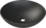 CeraStyle ZERO - PULTRA ültethető - Top Counter - porcelán mosdó - O - MATT FEKETE - Ø 46 cm