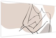 Kép - Női test vonal művészet N⁰1 (120x50 cm)