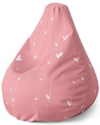 Pear babzsák aszimmetrikus szívecskék - gyerek, rózsaszín