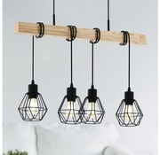 Eglo 44075 - Kábeles csillár TOWNSHEND 4xE27/60W/230V