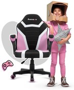 Gyermek gamer szék, gyerekeknek, pink mesh