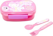 Hello Kitty Unicorn szendvicsdoboz + evőeszköz szett