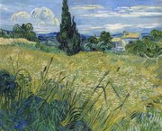 Reprodukció Green Wheat Field with Cypress (1889), Vincent van Gogh