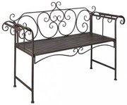 barna antik acél kerti pad 132 cm