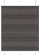 pliszírozott redőny fekete 110x100 cm szövetszélesség 109,4 cm