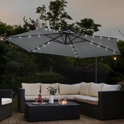Juskys LED napernyő Brazília 350 cm - antracit
