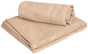 1x fürdőlepedő CLARYSSE ELEGANCE 70x140 cm + 1x törölköző CLARYSSE 60x110 cm, 100% pamut, homokszínű