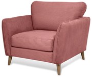 Rózsaszín kordbársony fotel Paris – Scandic