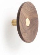 Fogas  Viefe ZOOT  gomb, 120mm, fa-alumínium, csiszolt sötét sárgaréz + dió EI