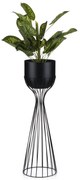 Fém virágcserép LOFT 68x20 cm fekete