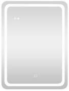 Viva AURA fürdőszoba tükör - érintőkapcsolós - páramenetesítős - órával - LED - ÁLLÓ - 60 x 80 cm