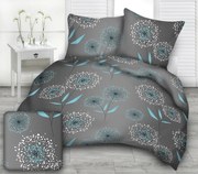 Pitypang kék ​​pamut ágyneműhuzat TiaHome - 1x Párna 90x70cm, 1x Paplan 140x200cm