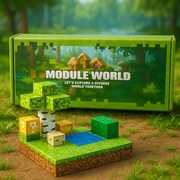 Mágneses építőkészlet Module World - 48 kocka + 2 figura