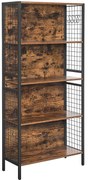 Könyvespolc, 4 szintes irodai tárolópolc, 74 x 155 x 30 cm