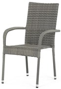 Szürke Polyrattan Kerti Szék, Fém Vázzal. AZC-S2114 GREY