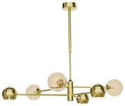 Jupiter 1963 - Csillár rúdon MOKA 3xGU10/10W/230V + 3xG9/10W/230V arany/bézs