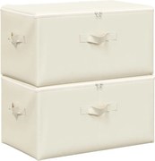 vidaXL 2 db krémszínű szövet tárolódoboz 43 x 34 x 23 cm