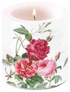 Vintage virágos átvilágítós viasz gyertya kicsi Amber